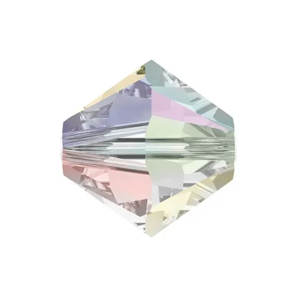 Swarovski 5328 Crystal Ab2X 3mm Xilion Bead 24 unidades