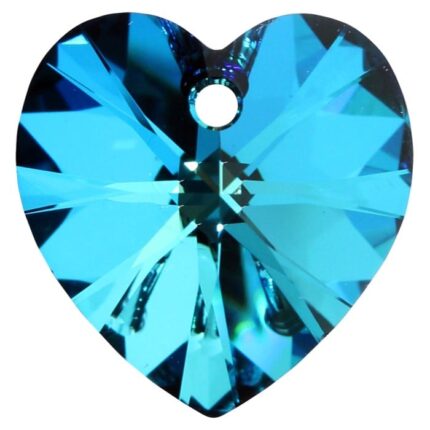 Swarovski 6228 Bermuda Blue 10mm Heart Pendant